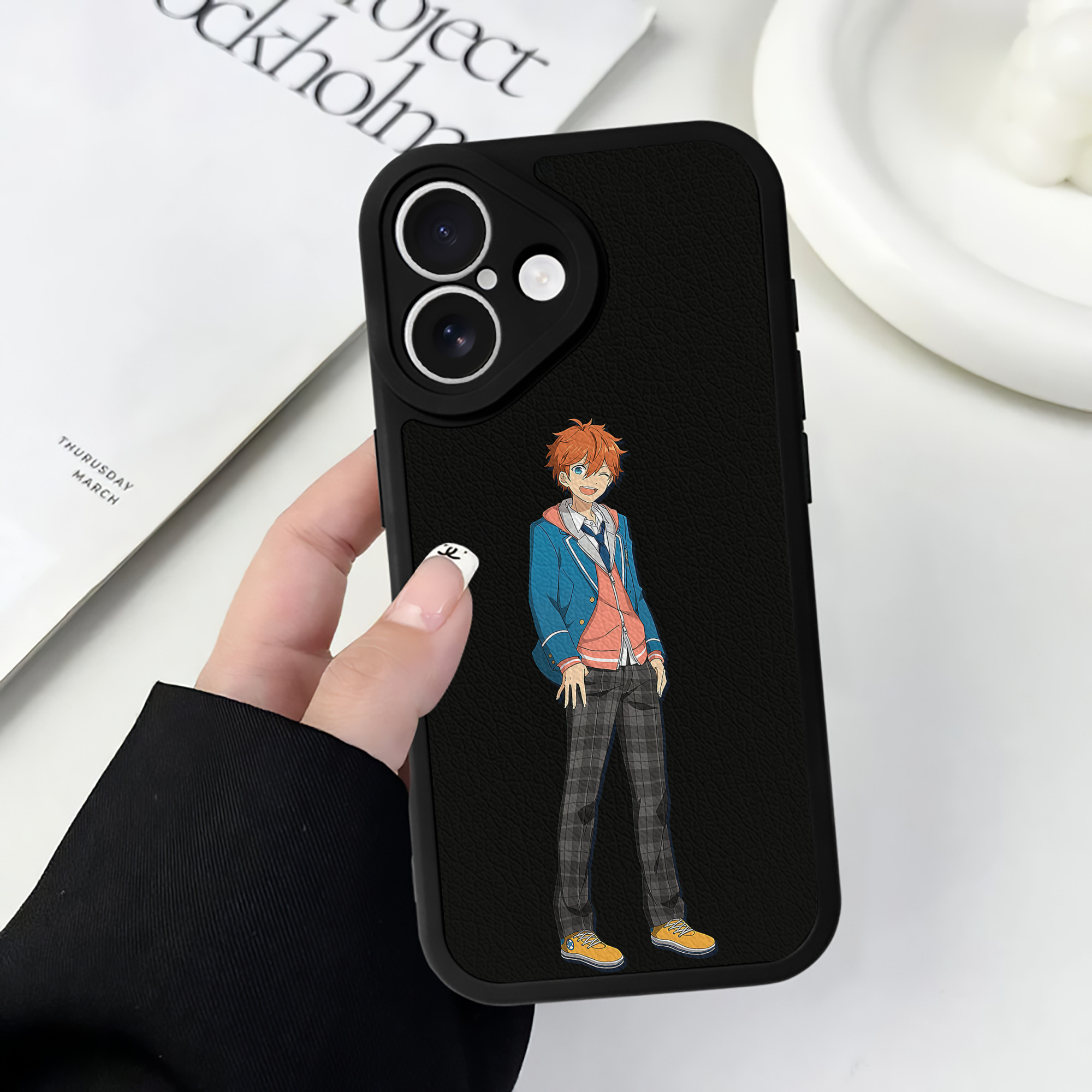 （画像用） あんさんぶるスターズ! Ensemble Stars 【iPhone 16シリーズ対応】シリコンスマホケース（レザー調） 材質：シリコン